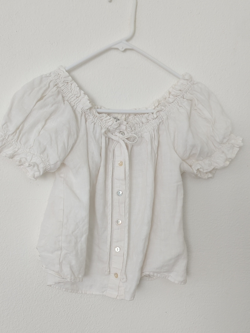 Zara Off The Shoulder Linen Top